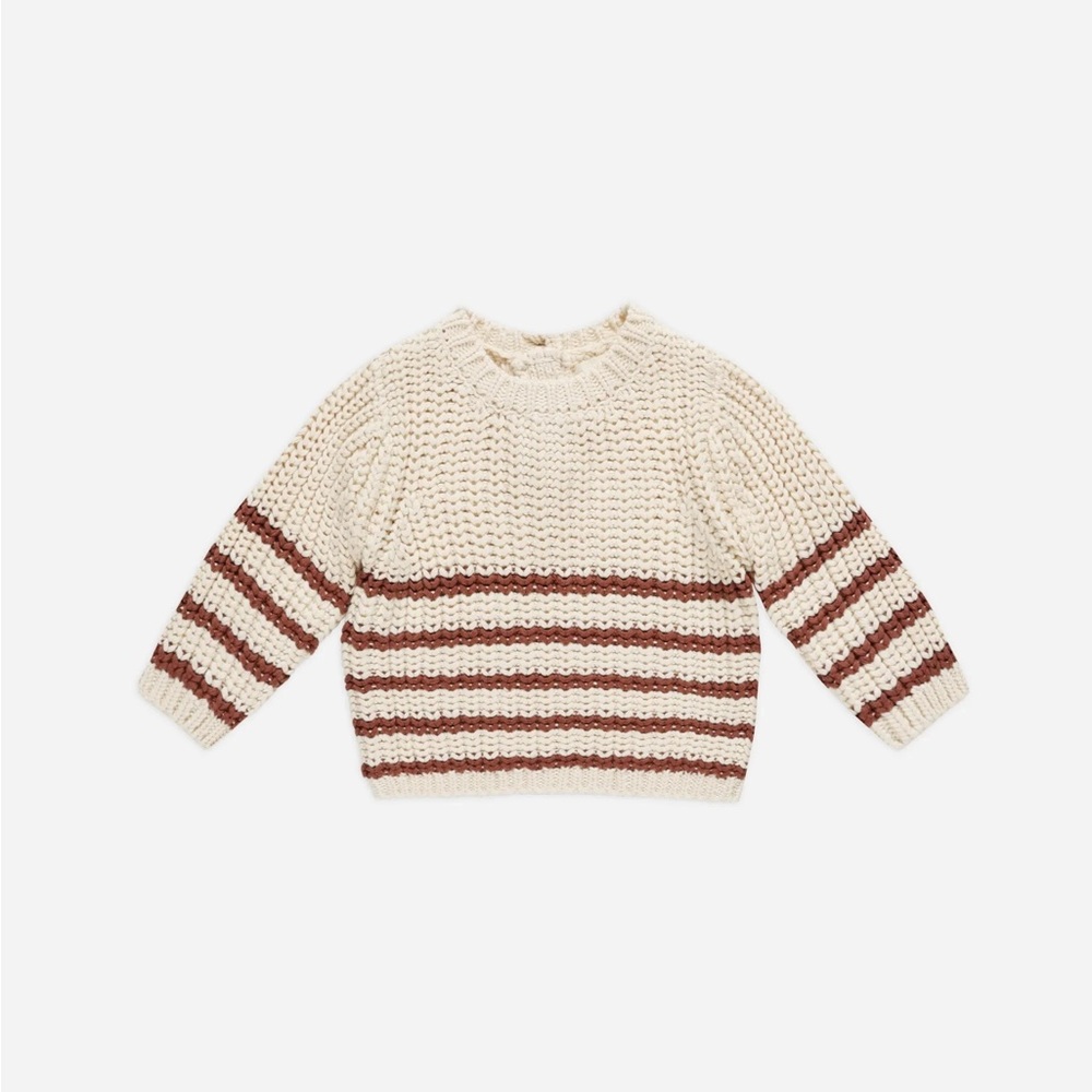 Rex Sweater || Cranberry Stripe by Rylee + Cru